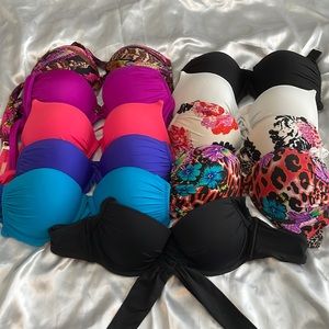 🔥🛑SALE🛑🔥8 VS BOMBSHELL SWIM TOPS (7 Bombshell & 1 push up-tie around waist)